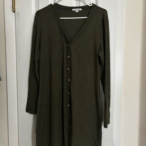 American Eagle Outfitters Dark Green Long Sleeve Dress